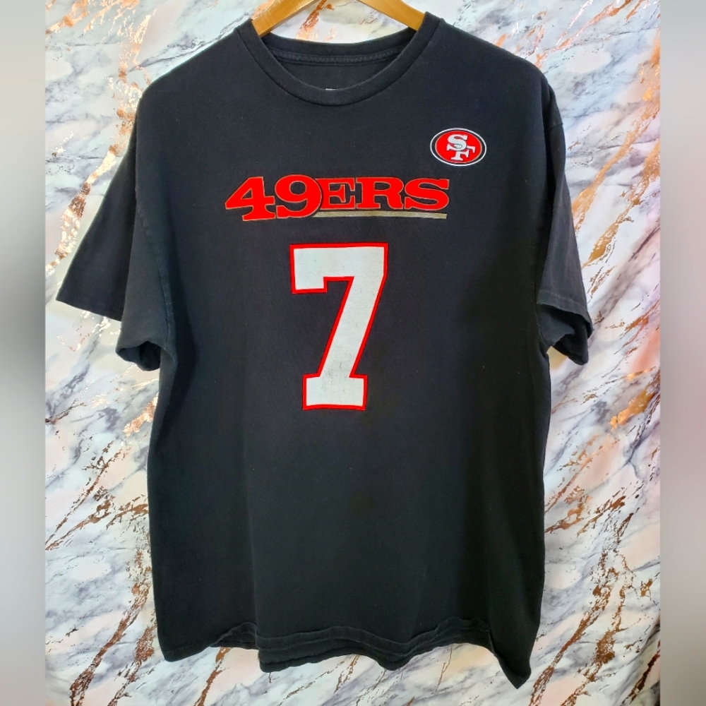 49ers Kaepernick Black T-Shirt Size XL